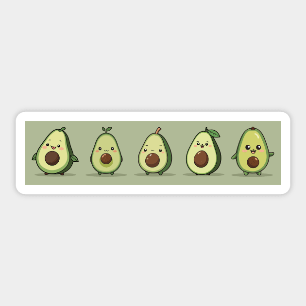 Avocado Happy Buddies Sticker by KHJ